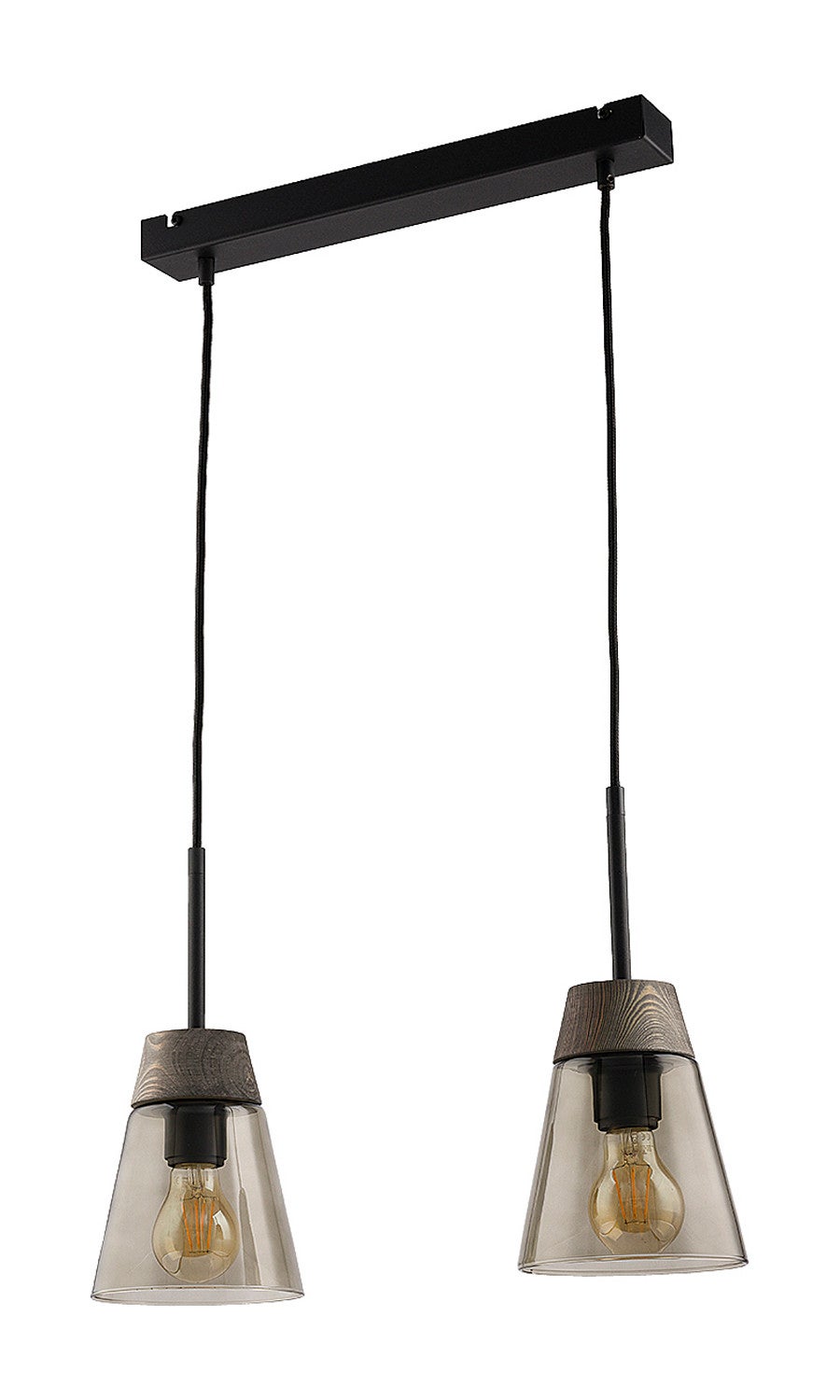 Lampa wisząca DOMINO I Jupiter nowoczesna czarny E27 60 cm 1 szt.