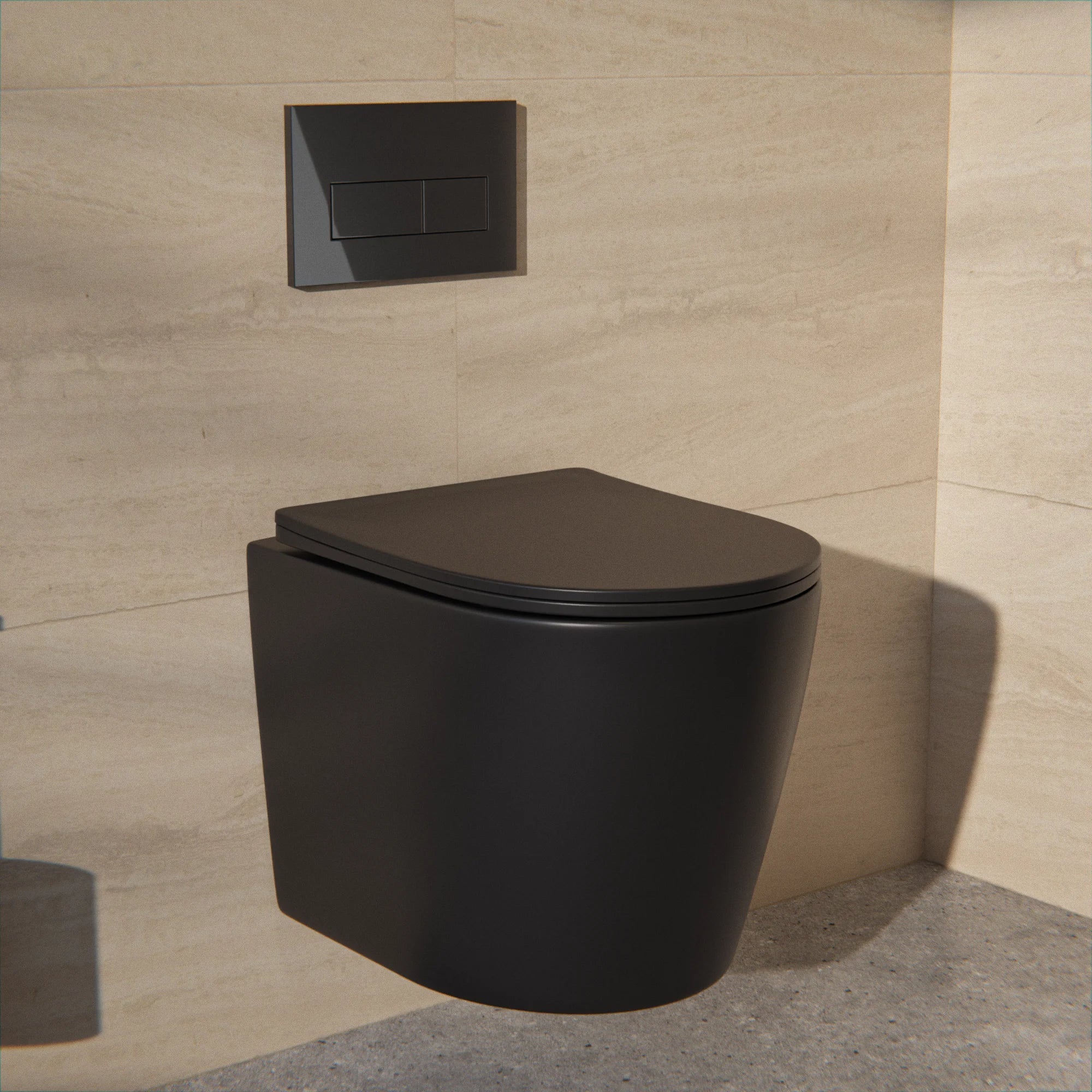 Mirlux Varo Grey Toaleta podwieszana - Toaleta bezkołnierzowa - Deska sedesowa wolnoopadająca - Ceramiczna miska sedesowa - Toaleta wisząca