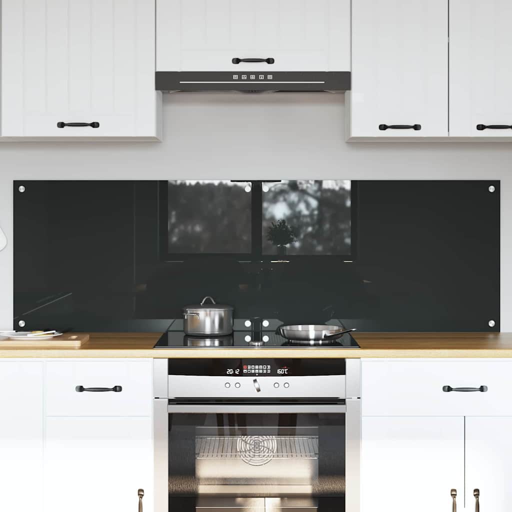 Panel kuchenny 2 pcs Ciemnoszary 80 x 50 cm szkło hartowane vidaXL