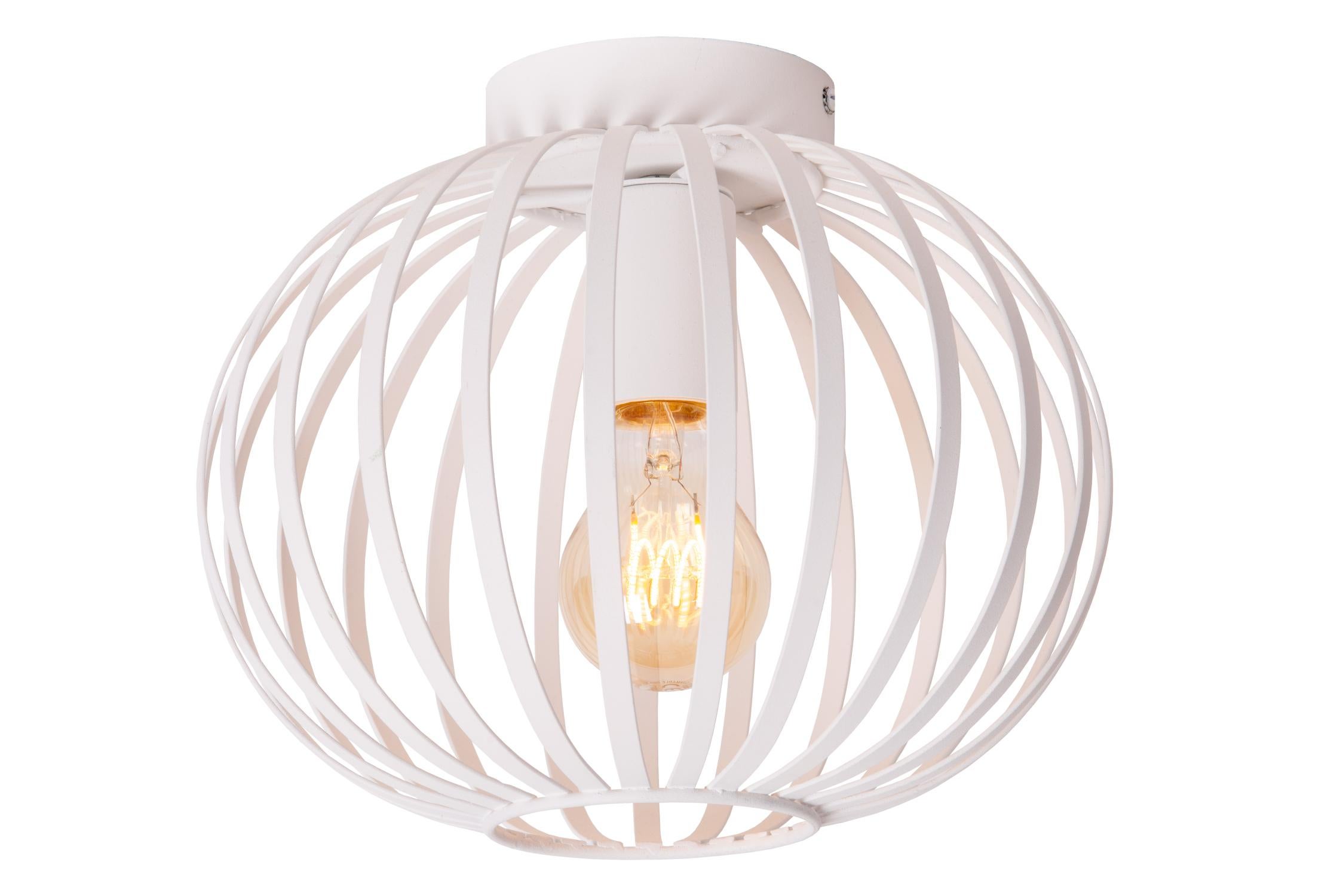 Lampa wisząca MANUELA biały 1xE27x60W metal wym:21x25x25cm IP20 Lucide