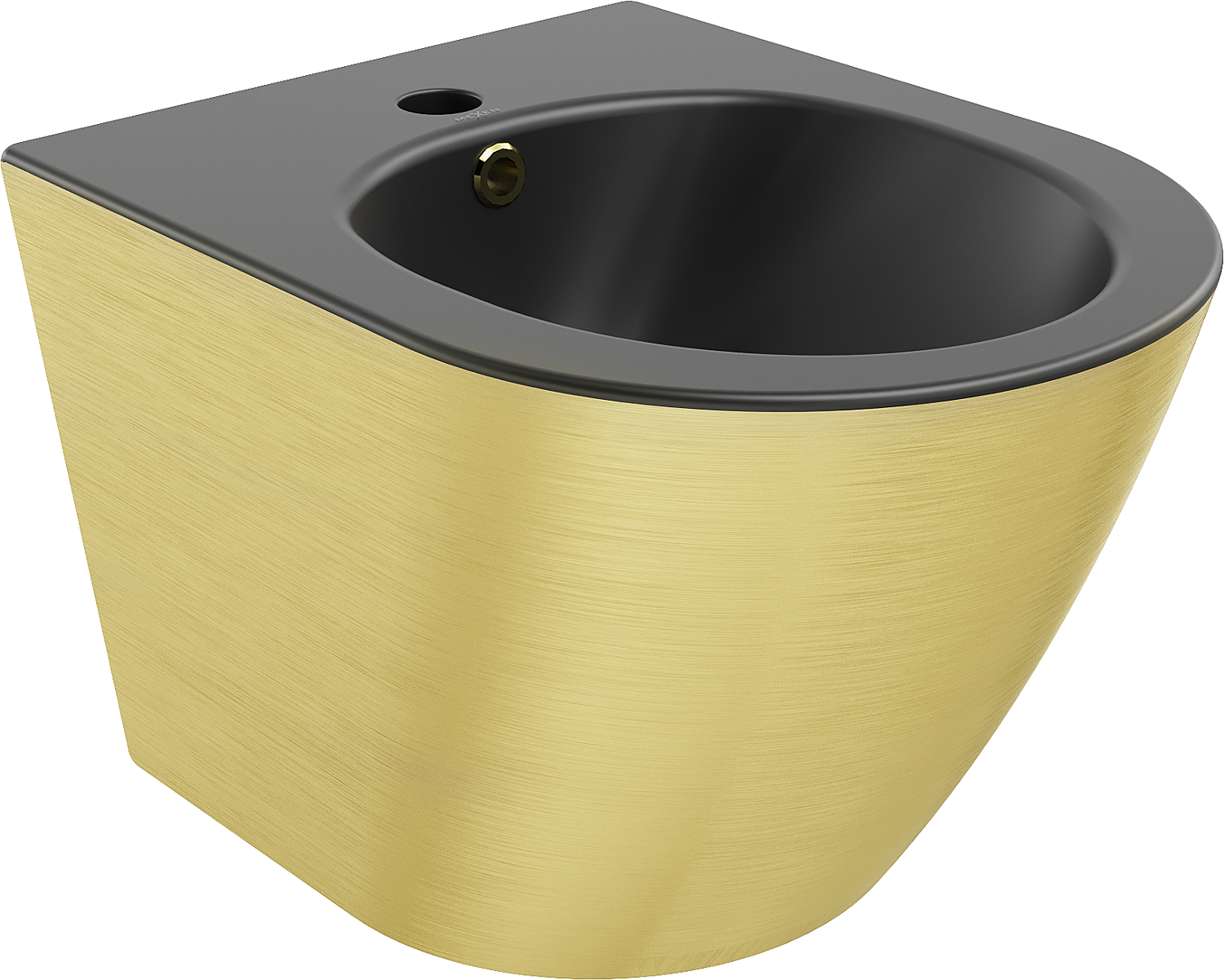 Mexen Lena bidet wiszący, czarny mat/złoty wzór linie - 35224877