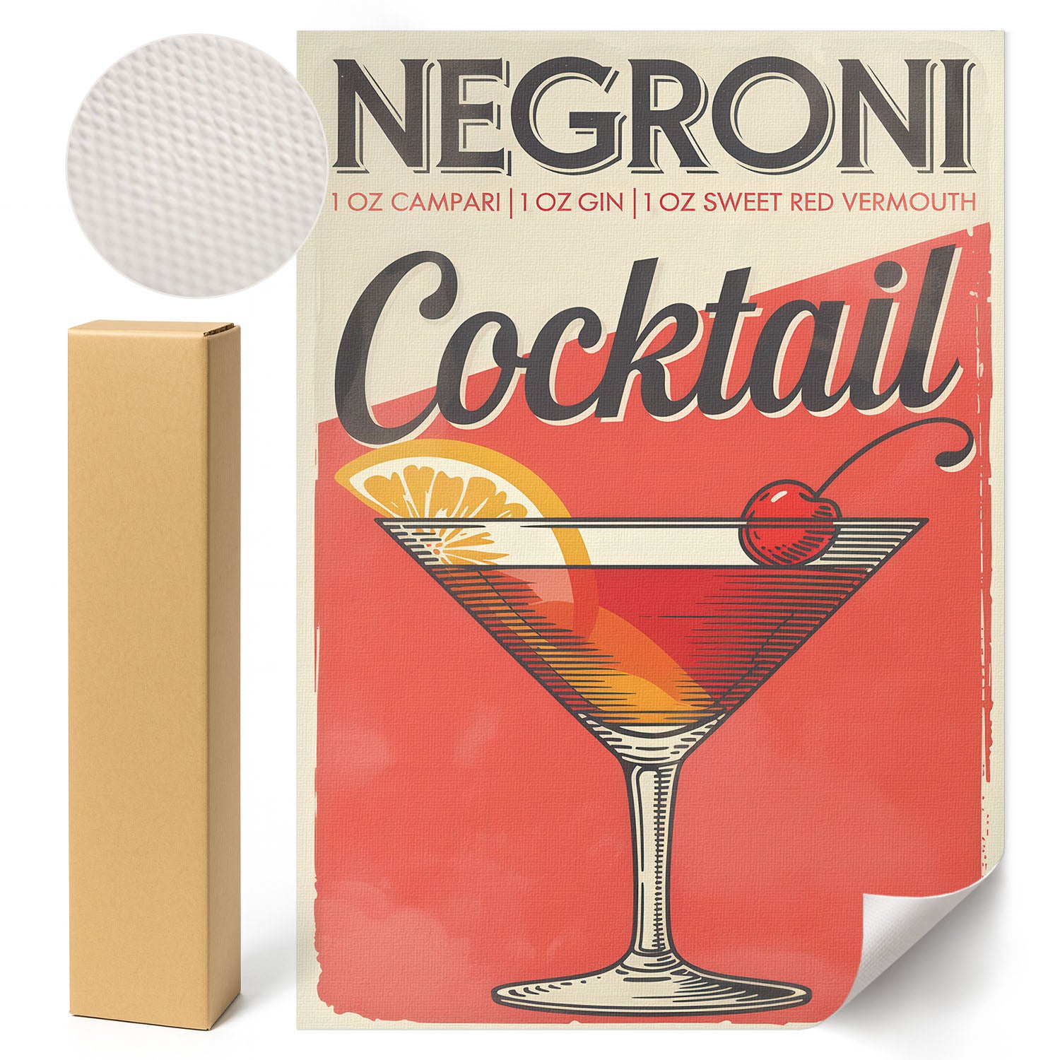 Vintage Plakat Negroni koktajl - Between 29,7x42 cm ArtPrintCave