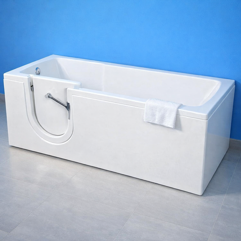 Wanna z drzwiami i siedziskiem, model 17, 170×70 cm, wersja prawa – FRASCIO