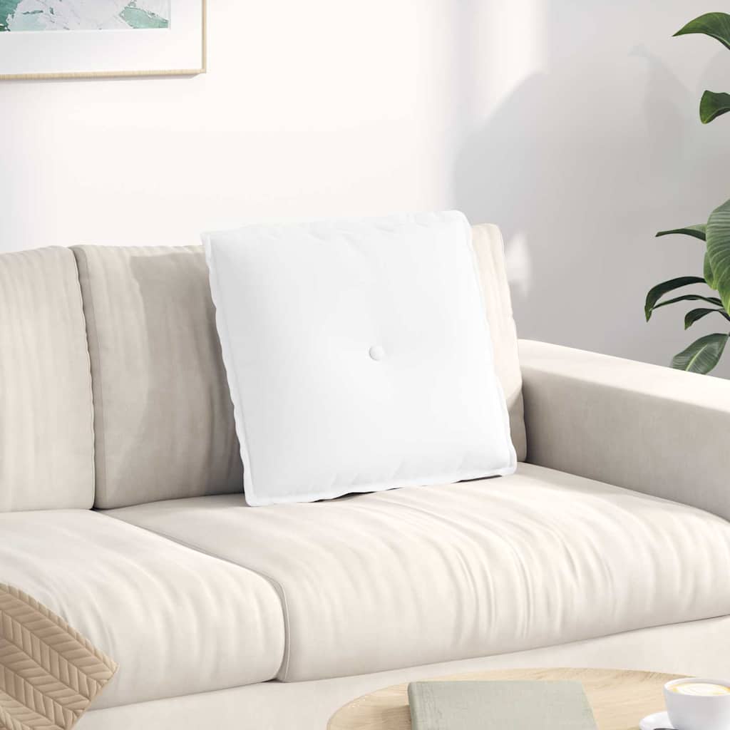 Poduszka na plecy Biały 50 x 19 x 45 cm tkanina vidaXL