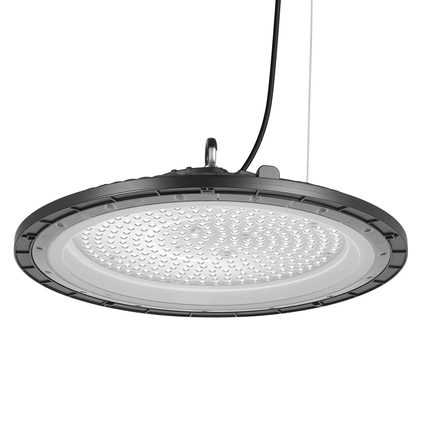 Lampa przemysłowa LED UFO czarna 200 W 30000 lm 5000 K IP65 10 szt zestaw