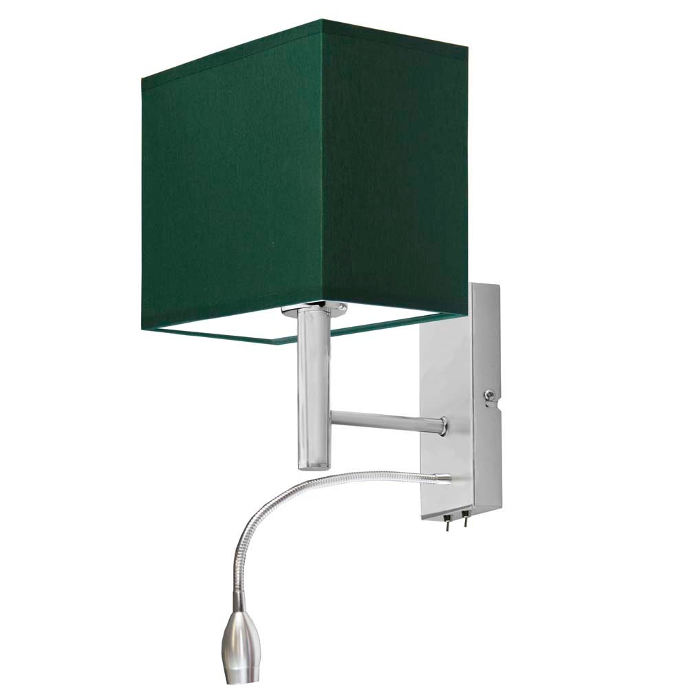 Kinkiet LED lampa ścienna lampa na ścianę z abażurem prostokąt GRAND