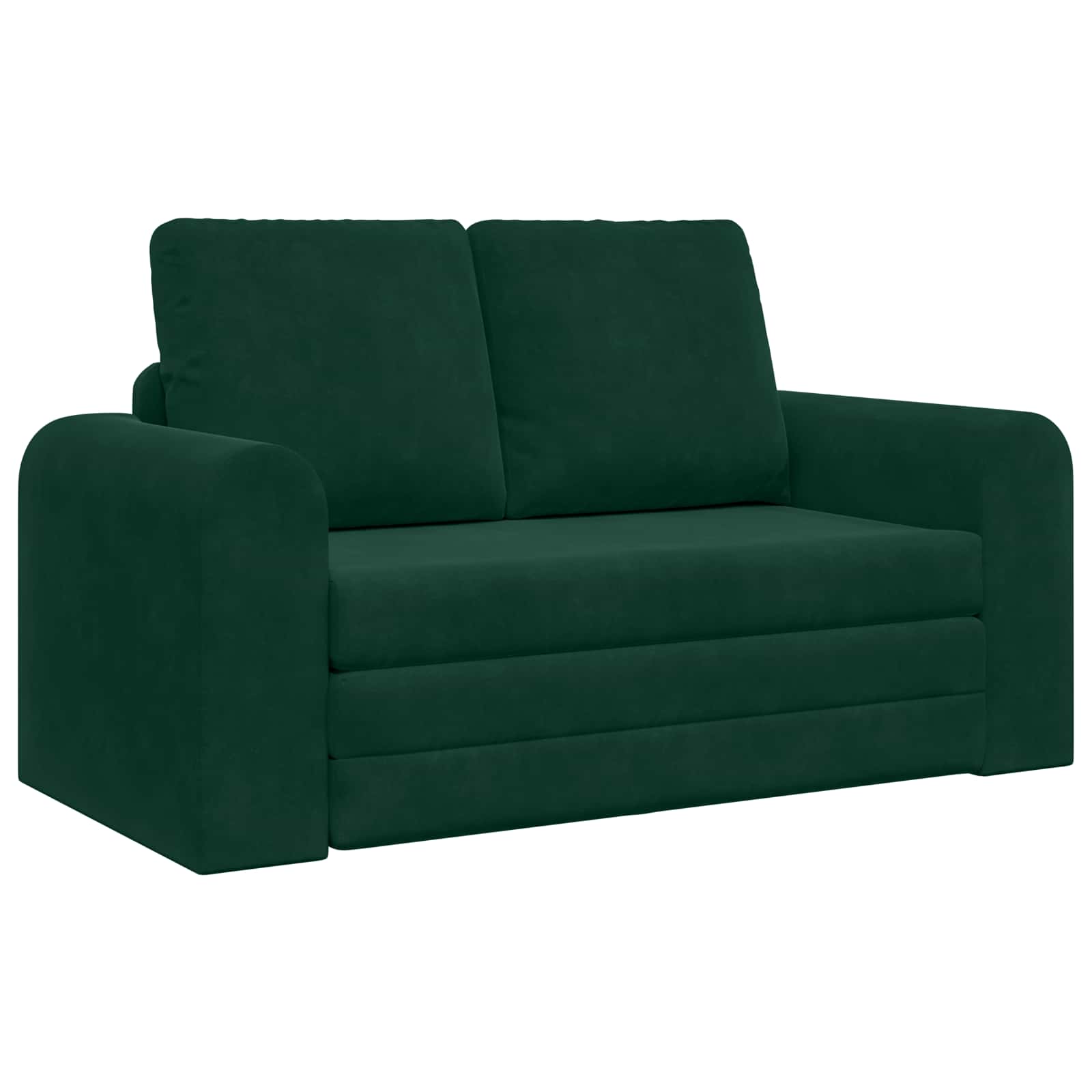 Sofa Bed Ciemna zieleń 148 x 71 x 83 cm Aksamit