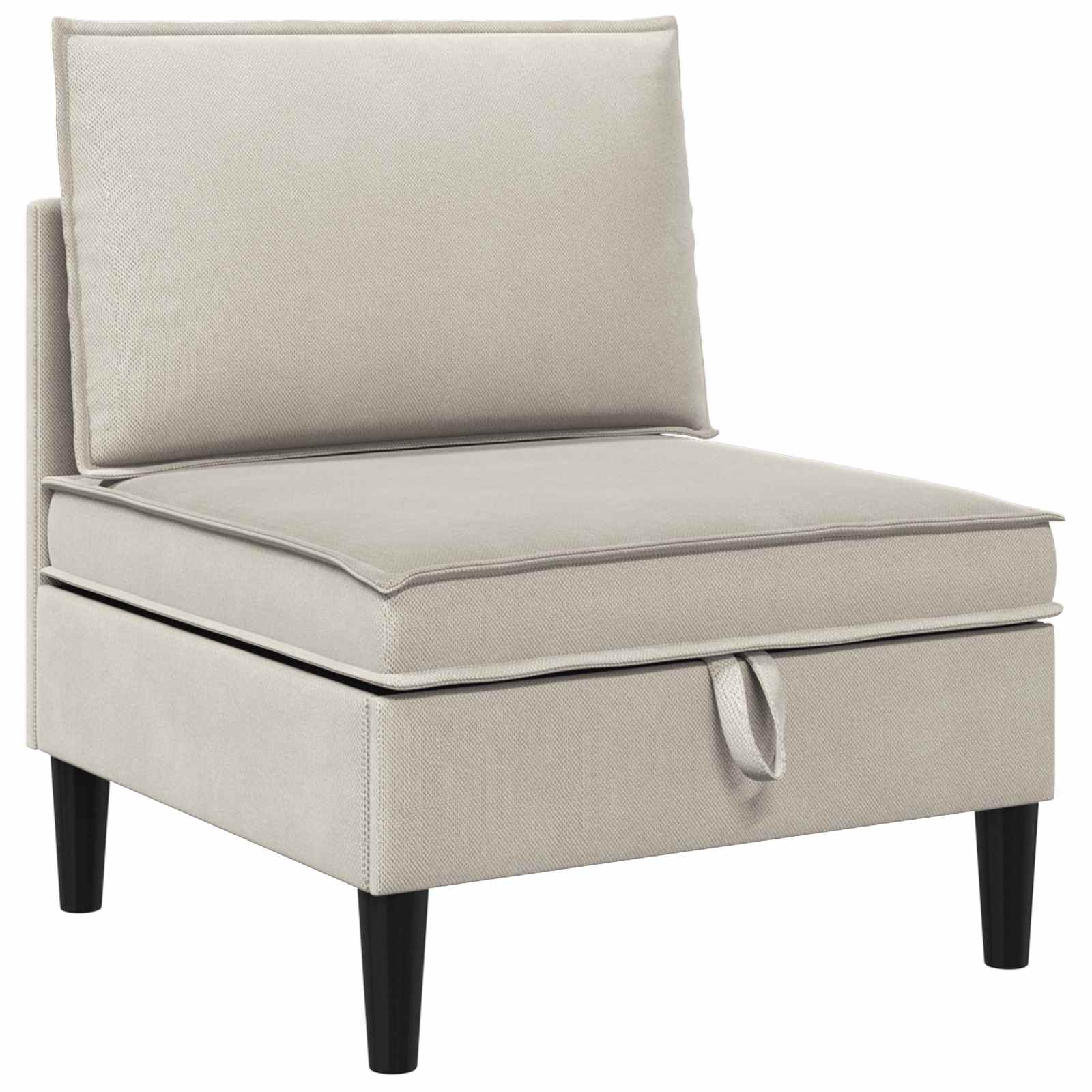 Środkowa Sofa z Przechowywaniem Owies Welur