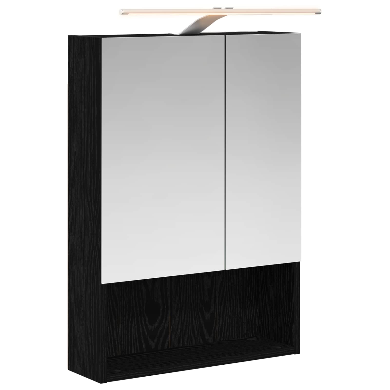 Szafka z lustrem do łazienki Czarny Dąb 50 x 14,5 x 70 cm