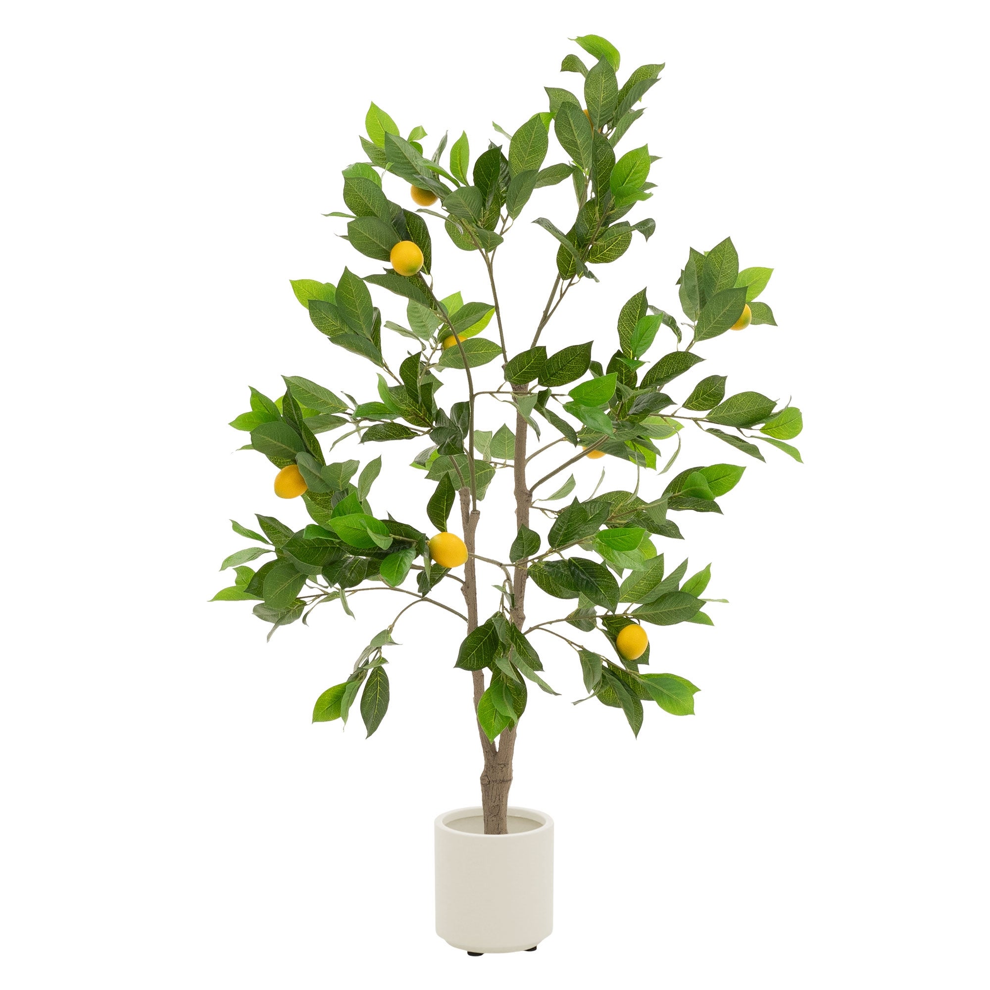 ML-Design sztuczne drzewko cytrynowe 130 cm realistyczna roślina doniczkowa z owocami cytryny do wnętrz i ogrodu łatwe w pielęgnacji