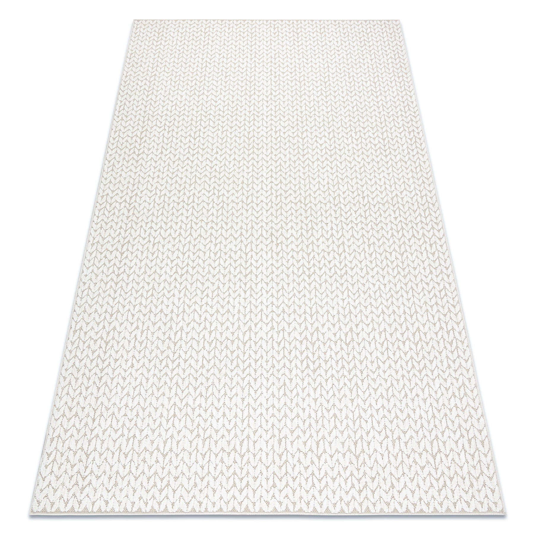 Dywan SPRING 20467558 Jodełka, chevron sznurkowy, pętelkowy - beż 120x170 cm