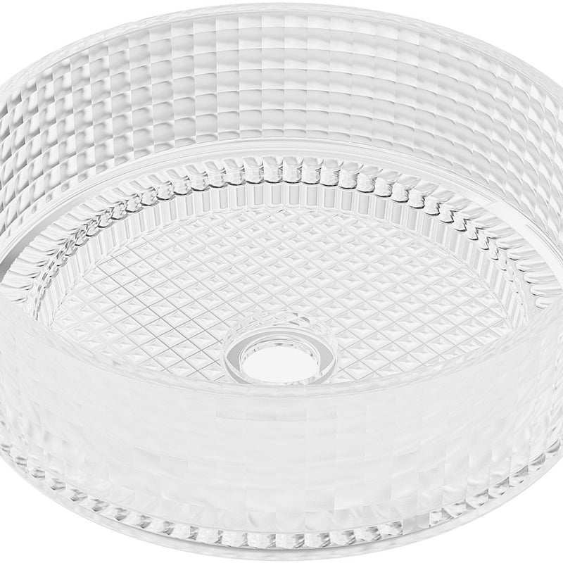 Mexen Lira szklana umywalka nablatowa 37 x 37 cm, transparent - 24053700
