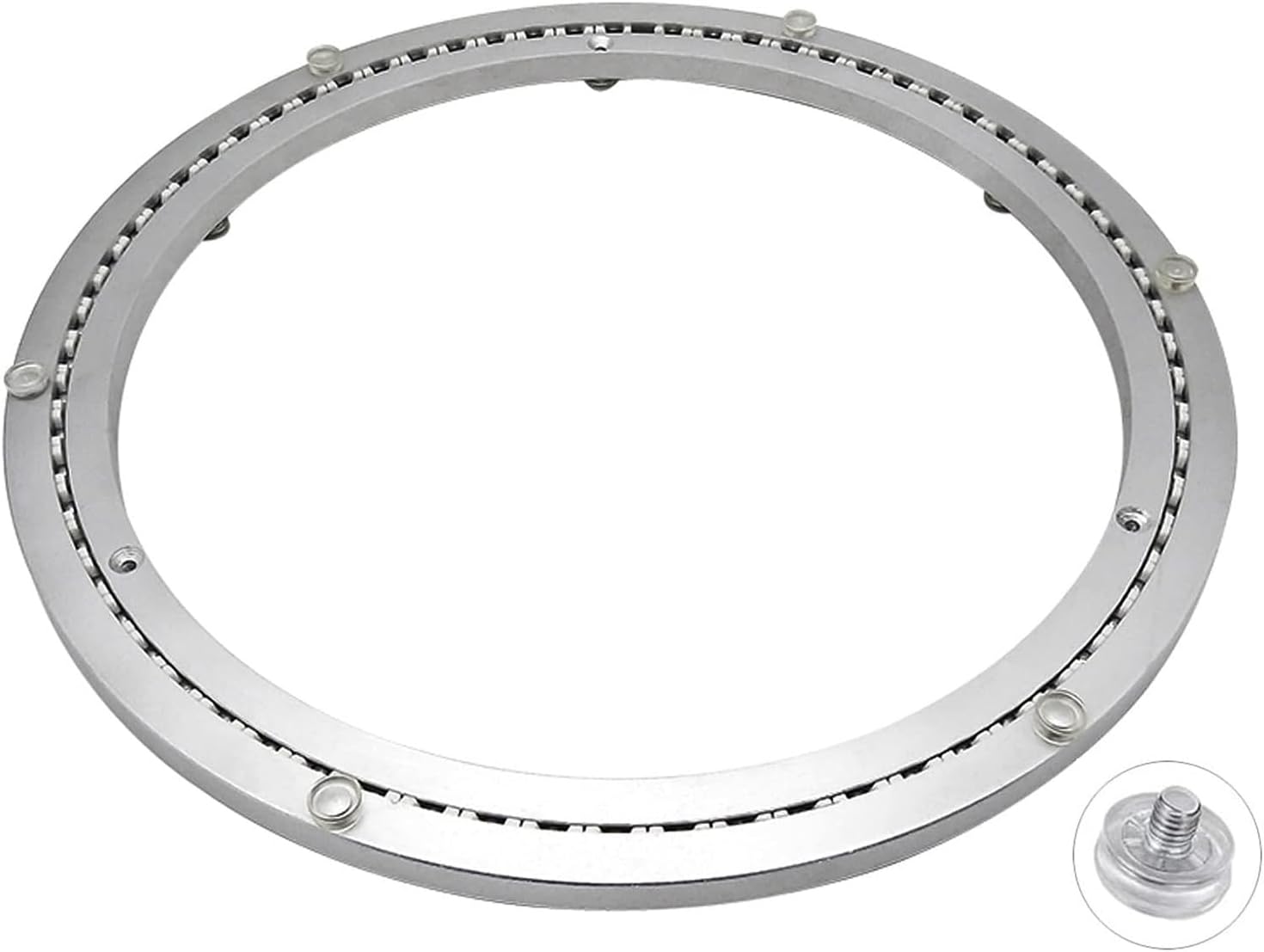 Cicha, obracająca się koło o średnicy 20 cm, wykonane z litego stopu aluminium, do gablot i mebli