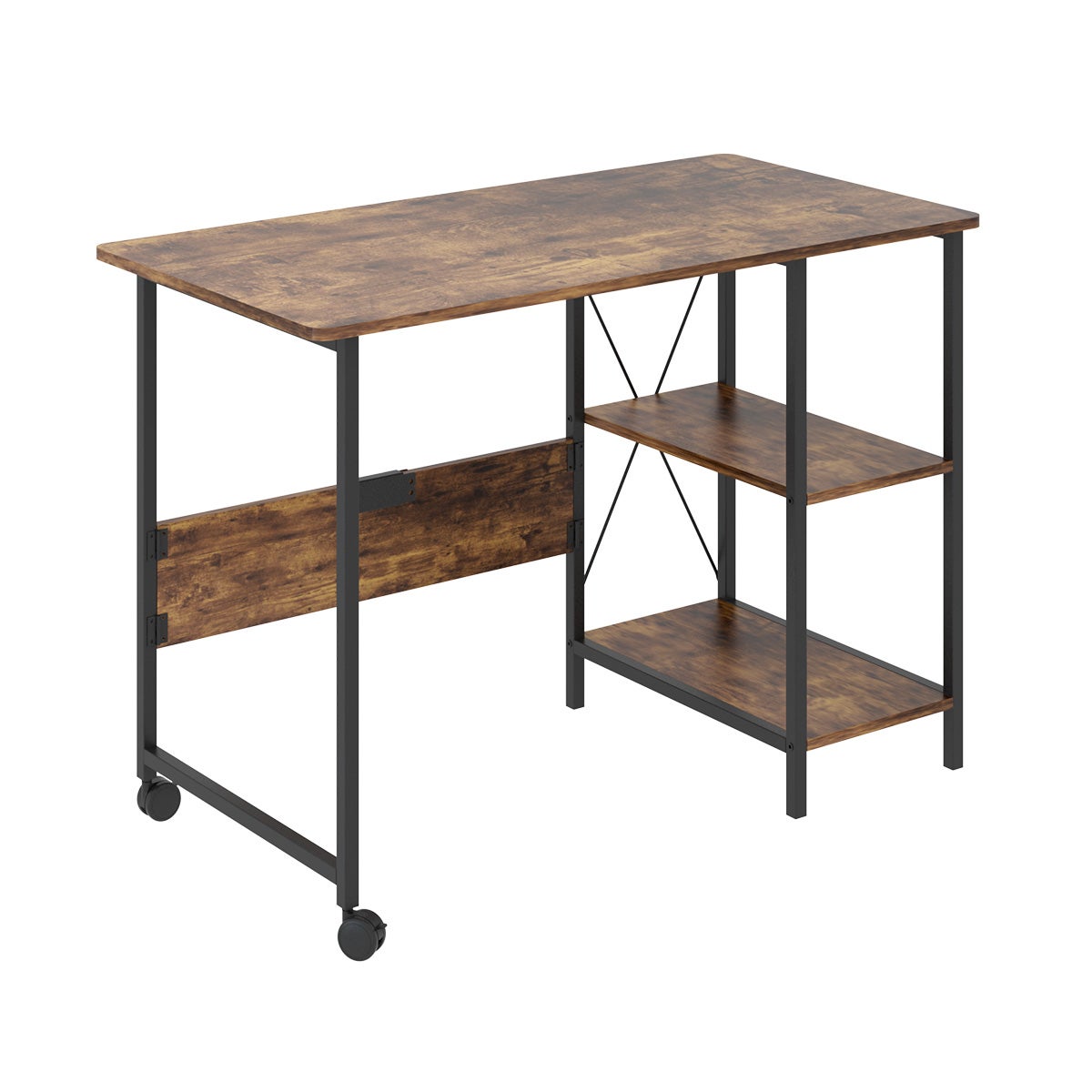Biurko składane z szafką Spacetronik FUNKY FURNITURE 73 cm Czarne
