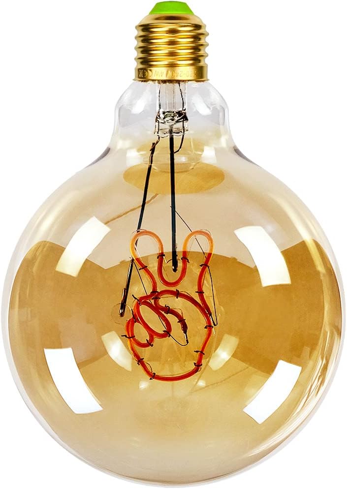 Żarówki LED vintage Big Globe G125 4 W 220/240 V do dekoracji liter alfabetu, super ciepła żółć
