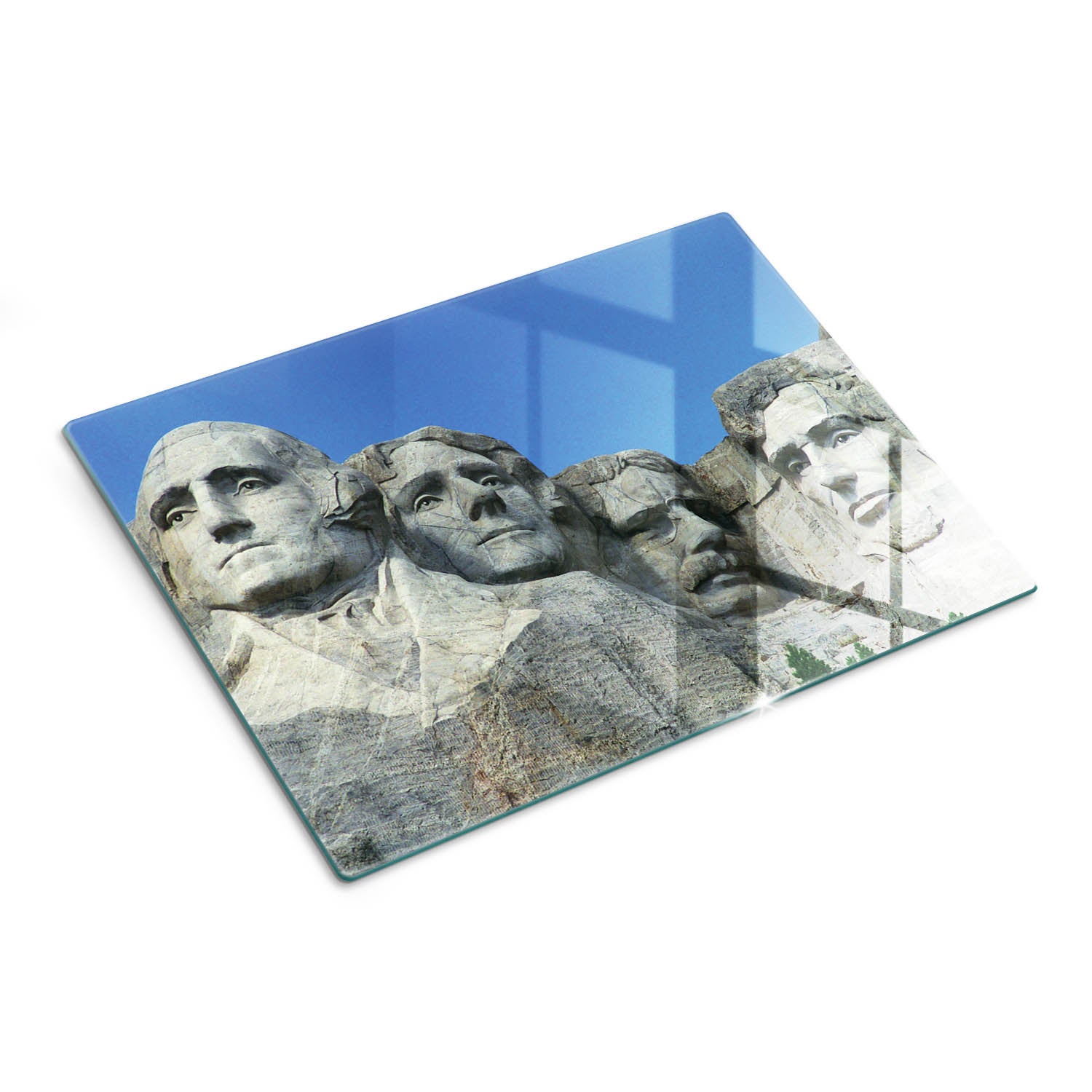 Szklana płyta kuchenna dekoracyjna deska do krojenia - Mount Rushmore - 30x40 - Tulup