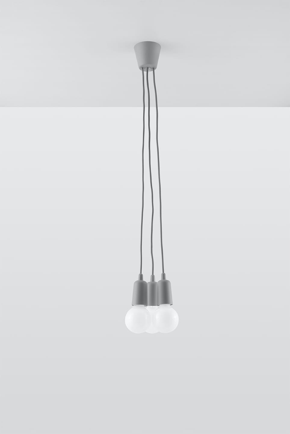 Suspension PVC Gris E27 3 Diego