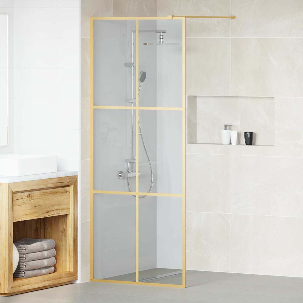 Ściana prysznicowa typu walk-in złoty 80 x 195 cm vidaXL