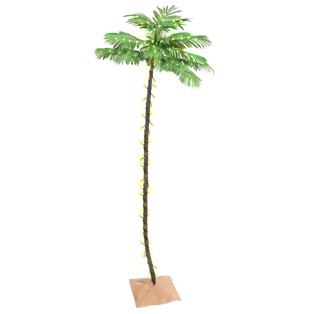 Palma z oświetleniem, 192 ciepłe białe LED, 300 cm vidaXL
