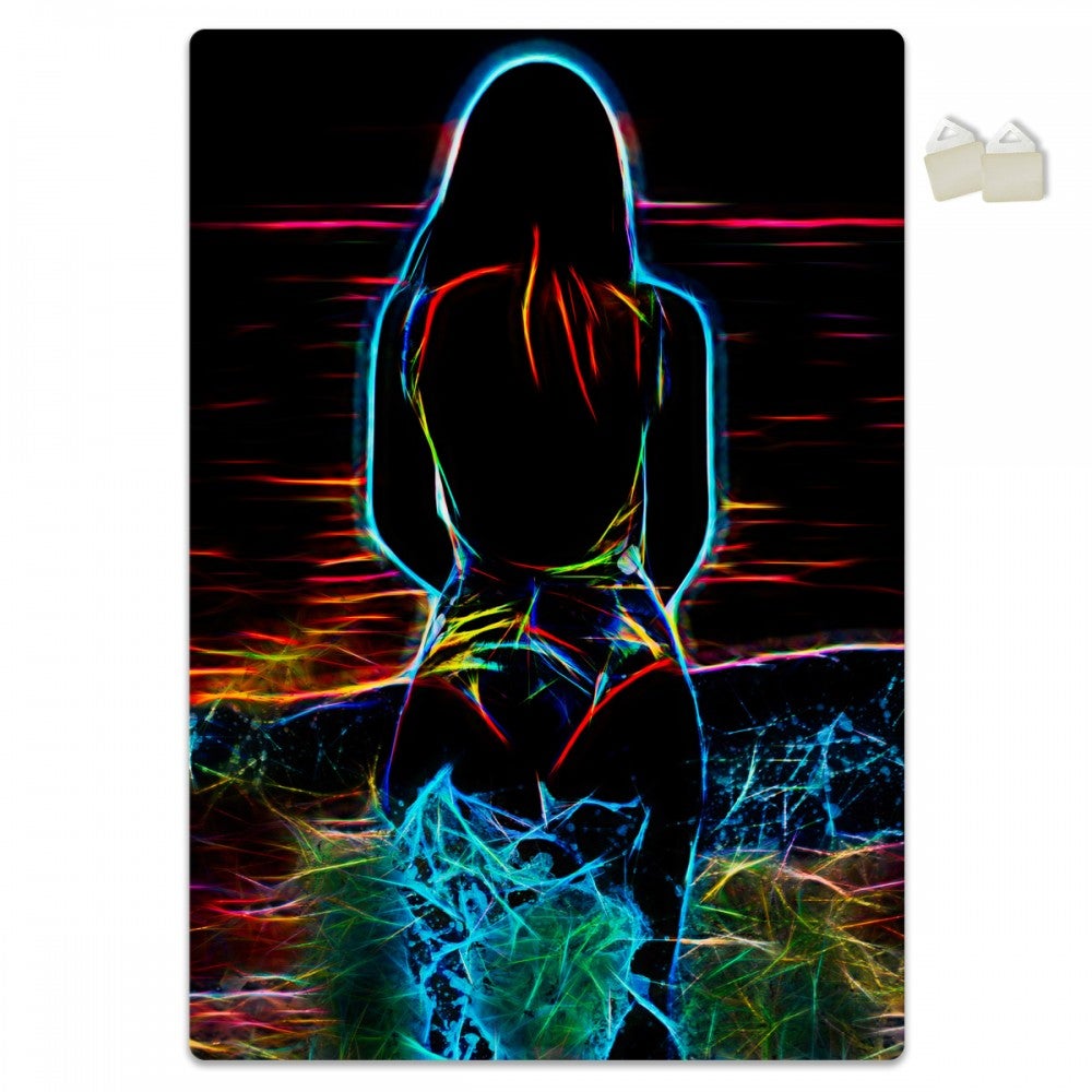 KOBIETA NEON - PLAKAT Forex z ekspandowanego PVC o grubości 3 mm - rozmiar 100x70 cm