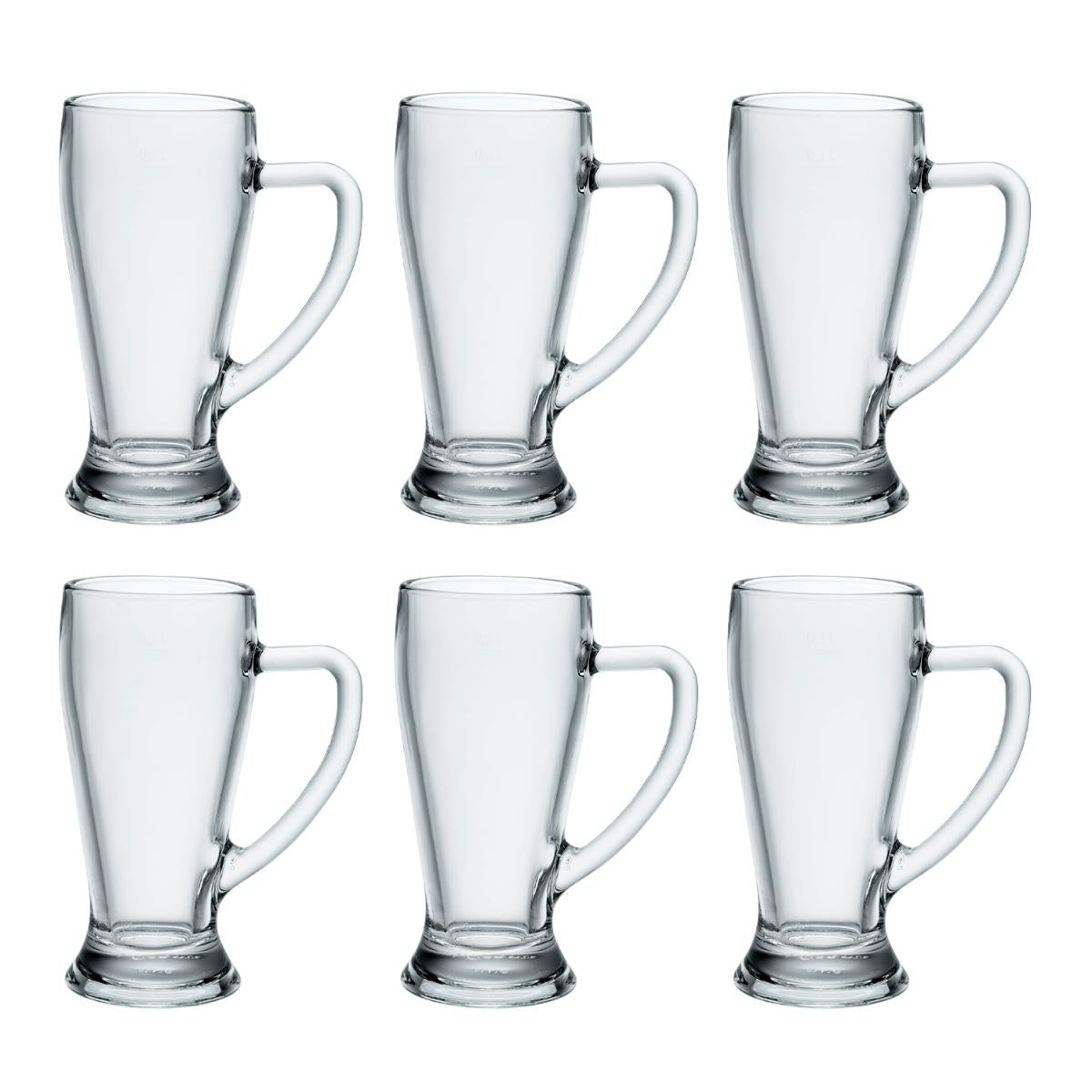 Zestaw 6 szklanek Bavaria z uchwytem cl 38 Transparent Bormioli Rocco