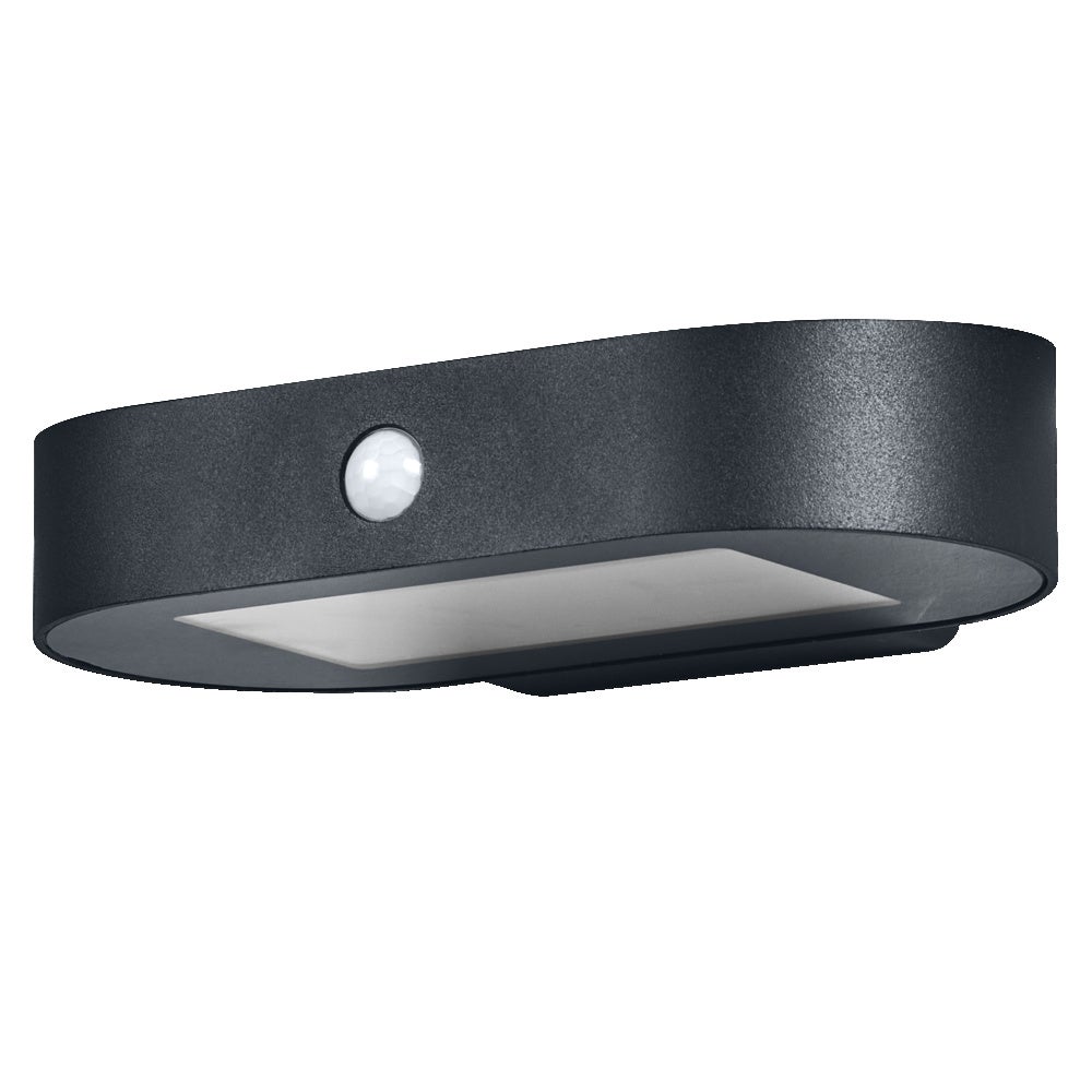 Lampa Ogrodowa Zewnętrzna Kinkiet Elewacyjny LED 4W 380lm 3000K Ciepła biel IP44 Czarny Z Czujnikiem Ruchu i Zmierzchu Endura Ledvance