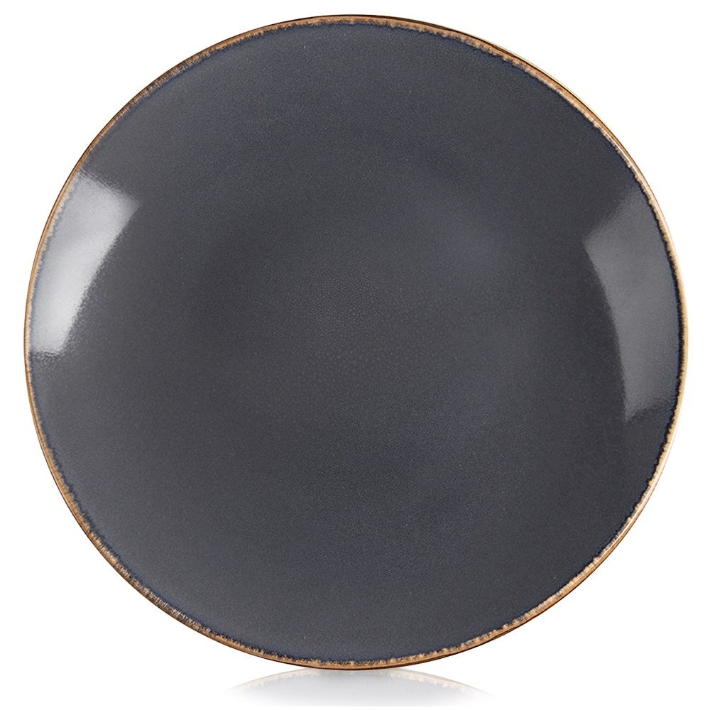 Talerz obiadowy płytki ceramiczny szary GLAZE 27 cm