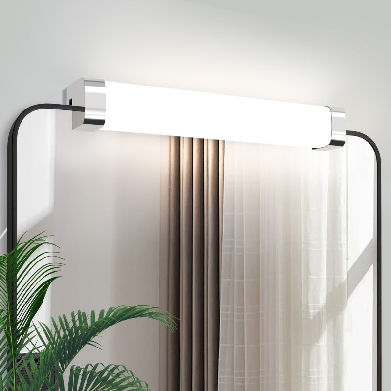 HAWUE Lampa łazienkowa LED z wtyczką 37CM chrom Lampa łazienkowa sypialnia IP44