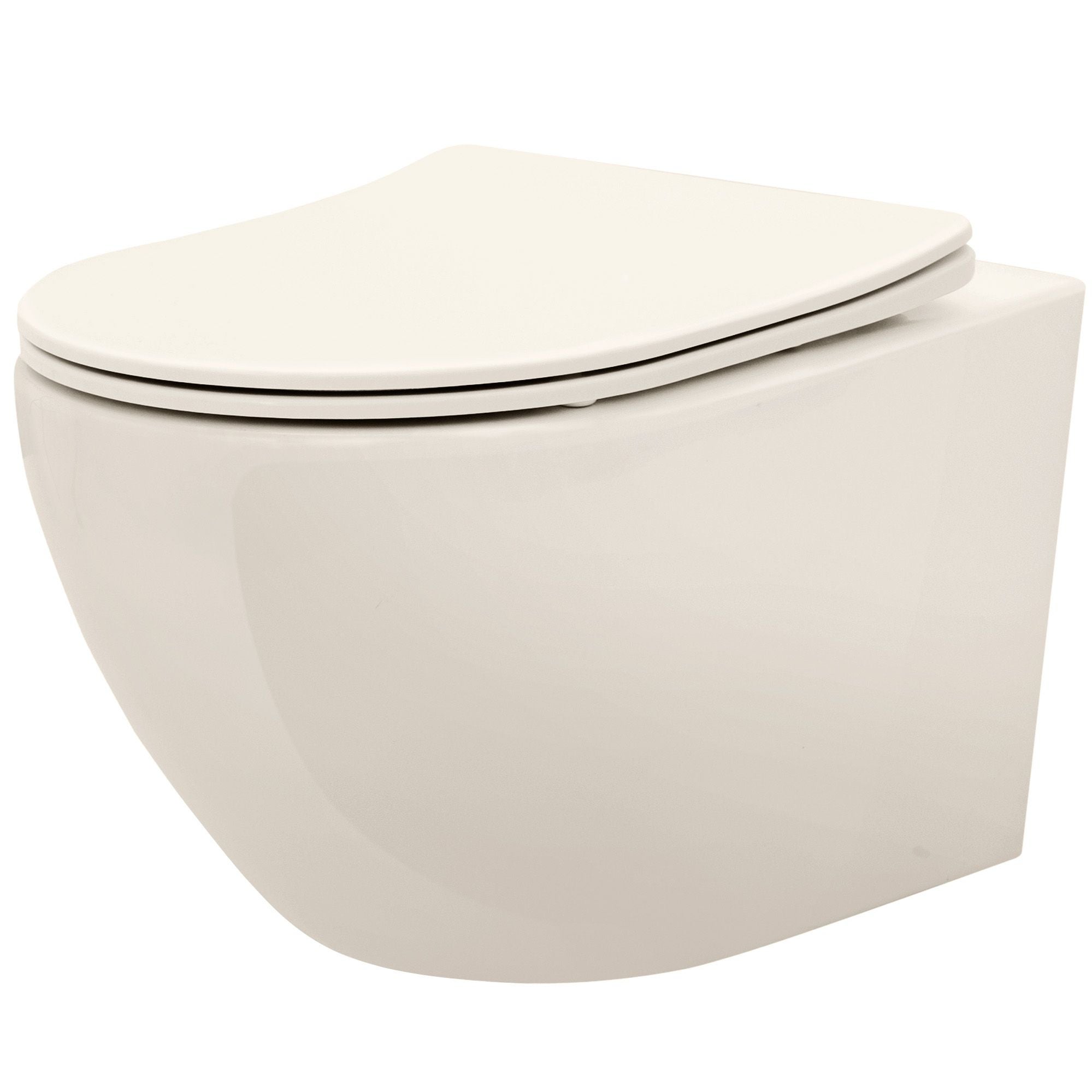 Misa Wc Podwieszana Rea Carlo Mini Rimless Beżowy 49,5 X 37