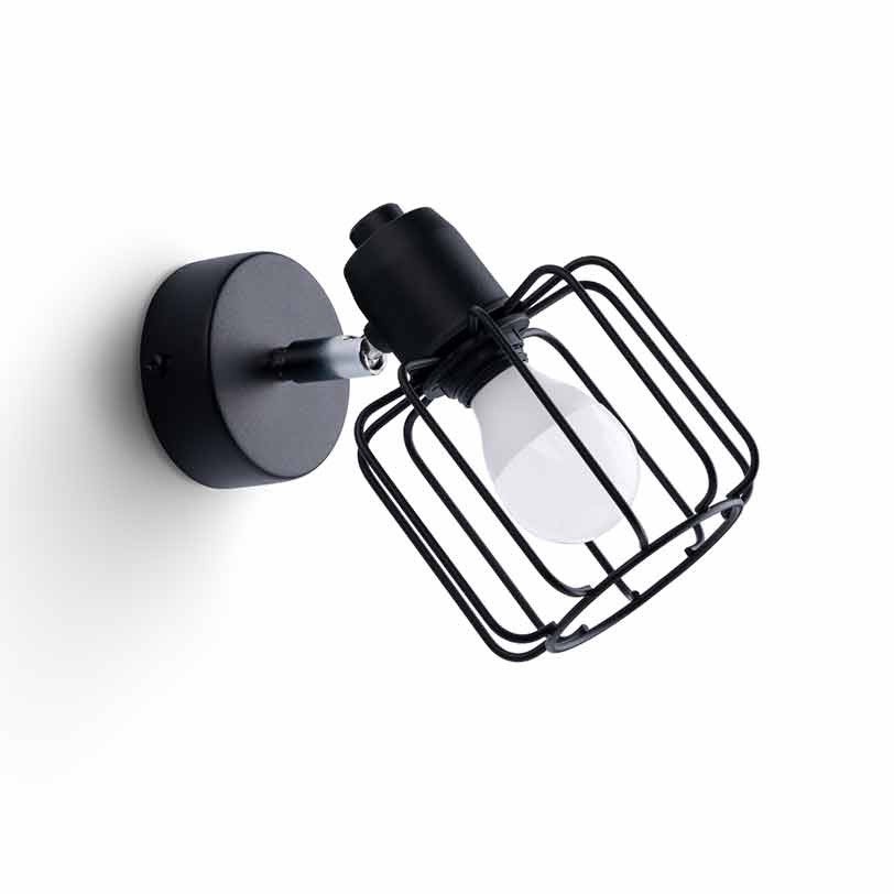 Applique Acier Noir E14 1 Beluci