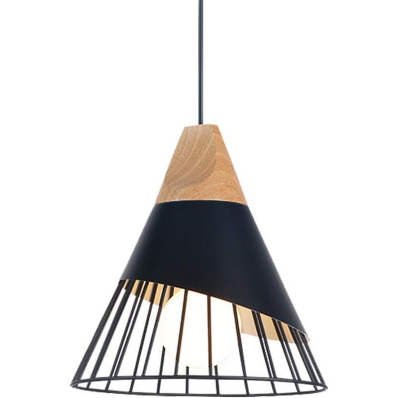 Przemysłowy plafon w stylu vintage z białego metalu, retro lampa wisząca do jadalni, kuchni, przedpokoju, czarny