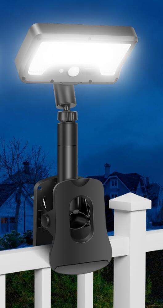 Lampy solarne ogrodowe, 92 diody LED 6000K, zewnętrzne reflektory solarne LED z czujnikiem ruchu, wodoszczelne IP65, lampy solarne z klipsem, oświetle