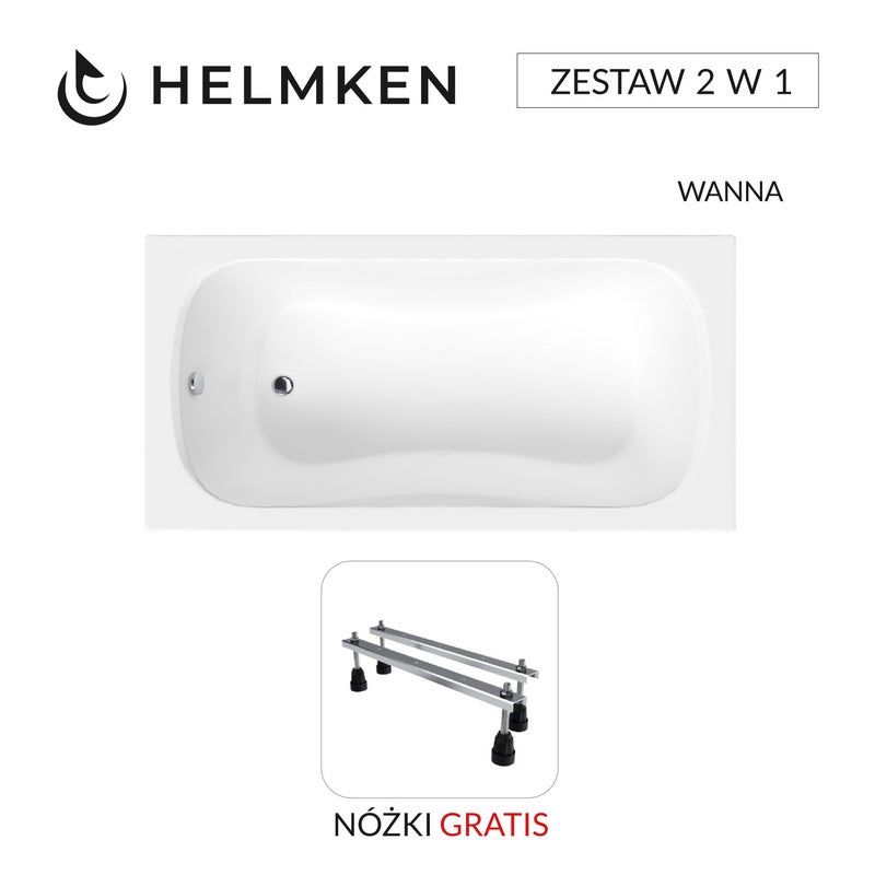 Wanna akrylowa Helmken Edelva 140 х 70 + Nóżki / 23094002