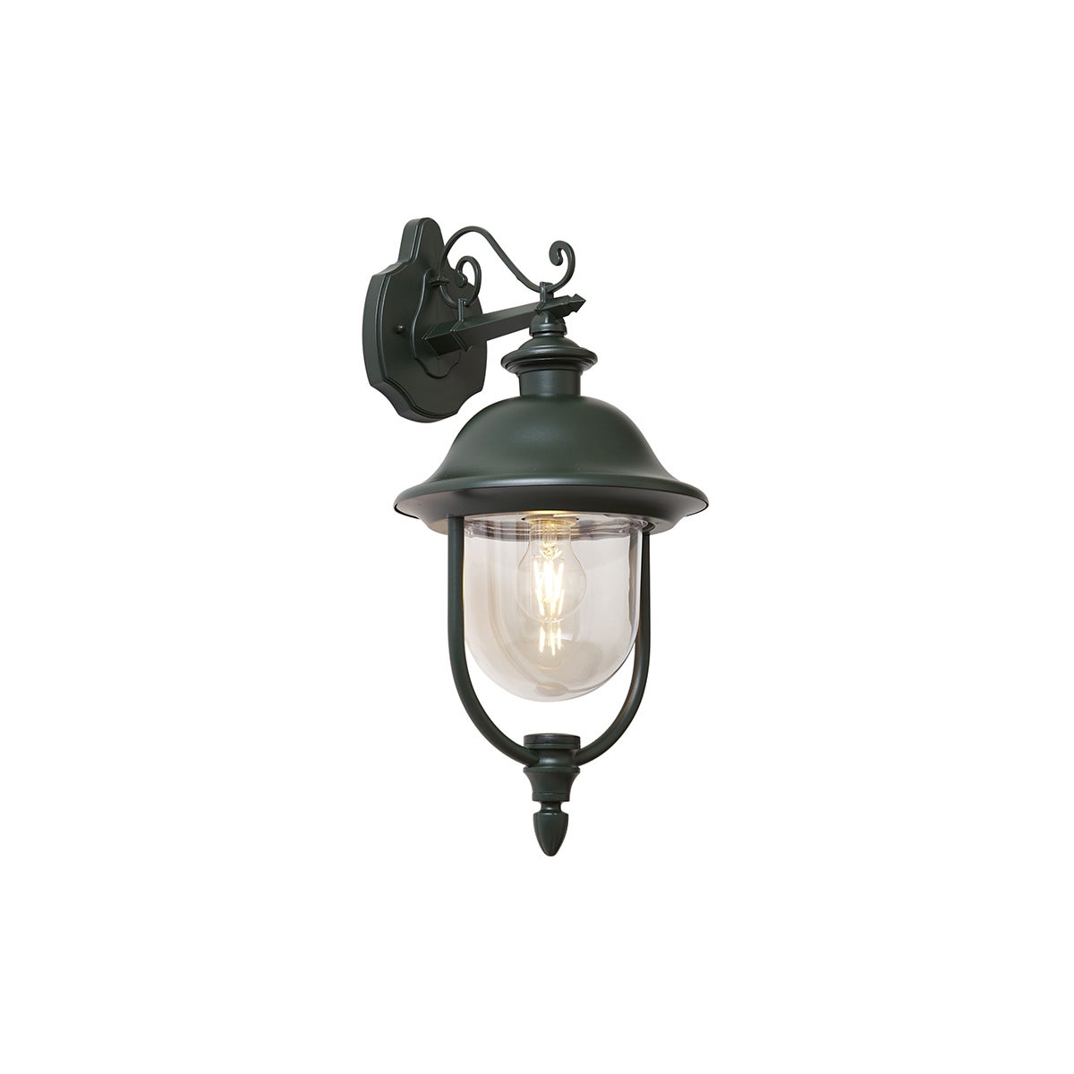 Qazqa nowoczesny lampa ścienna zewnętrzna IP44 do ogród - Genoa - zielony, max. 15w, kompatybilny z żarówką LED, e27, 28cm