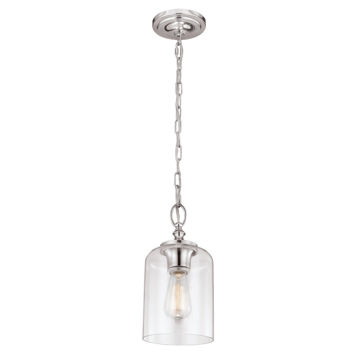 Lampa wisząca polerowany nikiel Hounslow 1xE27 60W Feiss