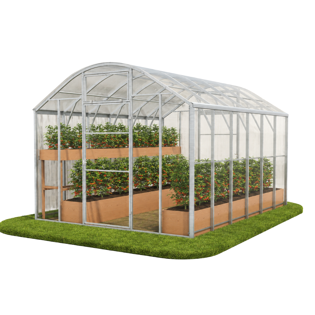 Szklarnia z poliwęglanu DOMEK PLUS 3x4 m profile 40x20 poliwęglan 4mm