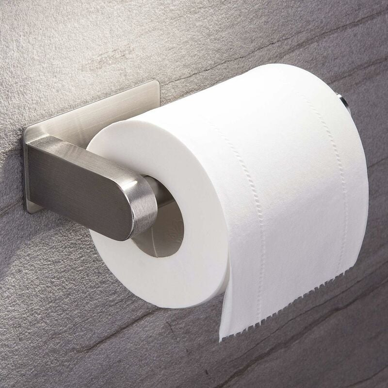 Samoprzylepny uchwyt na papier toaletowy bez wiercenia - Uchwyt ścienny na papier toaletowy - Uchwyt na papier toaletowy ze stali nierdzewnej