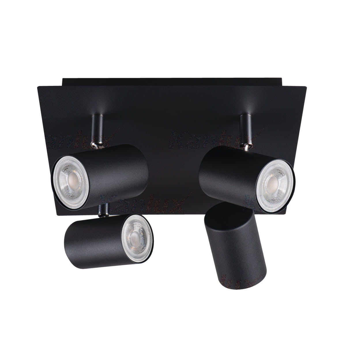 Kinkiet EVALO czarny-chromowany 4xGU10x10W aluminium wym:12x26,5x26,5cm IP20 Kanlux