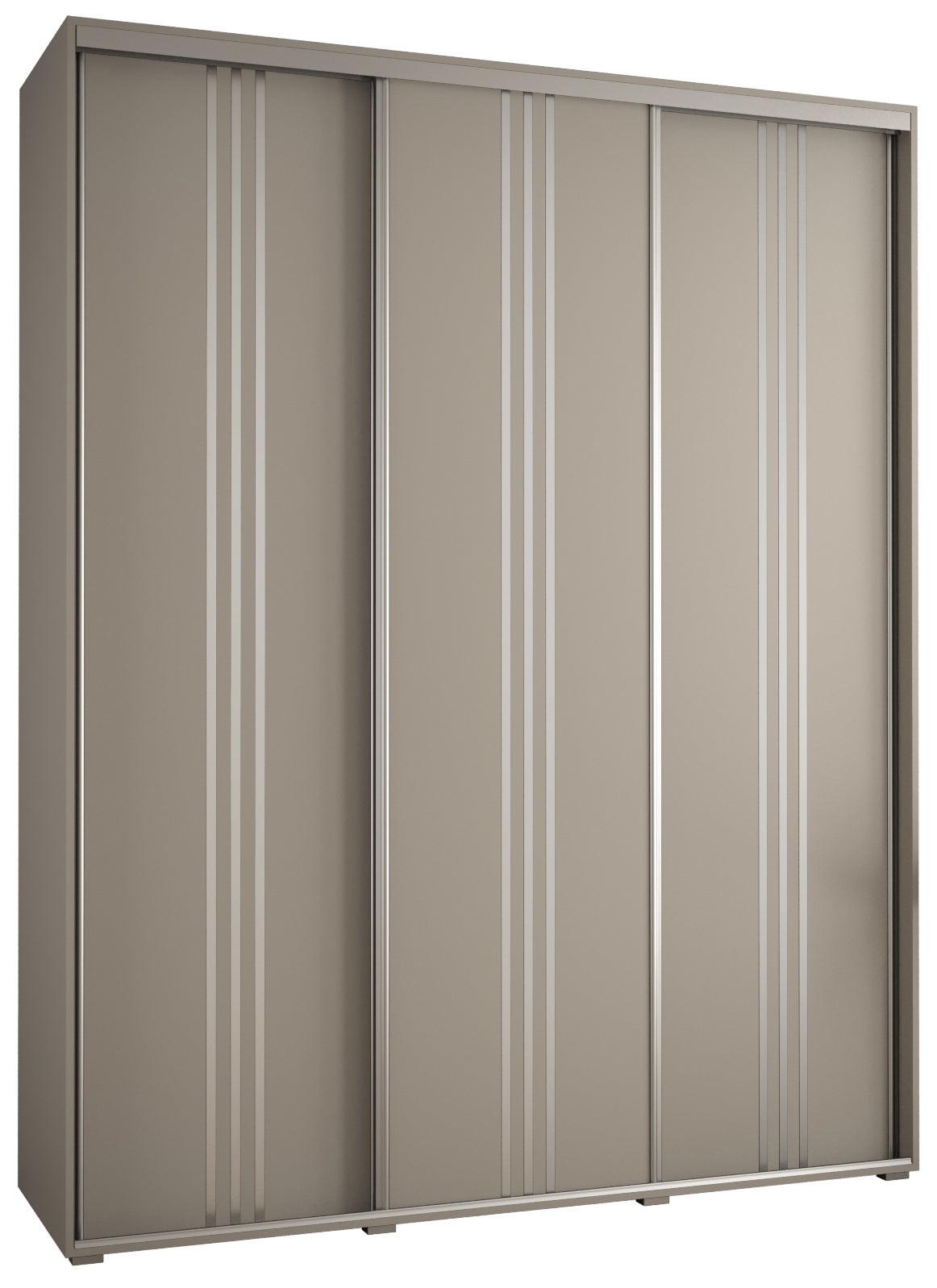 Szafa przesuwna wysoka Dakota 6 200 x 60 x 235,2 cm kaszmir + u. Srebrny - Abiks Meble