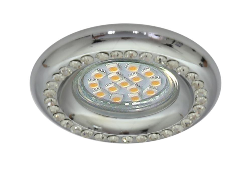 Oprawa sufitowa chromowana okrągła kryształki ozdobne 1xGU10 50W SOC-03 Candellux