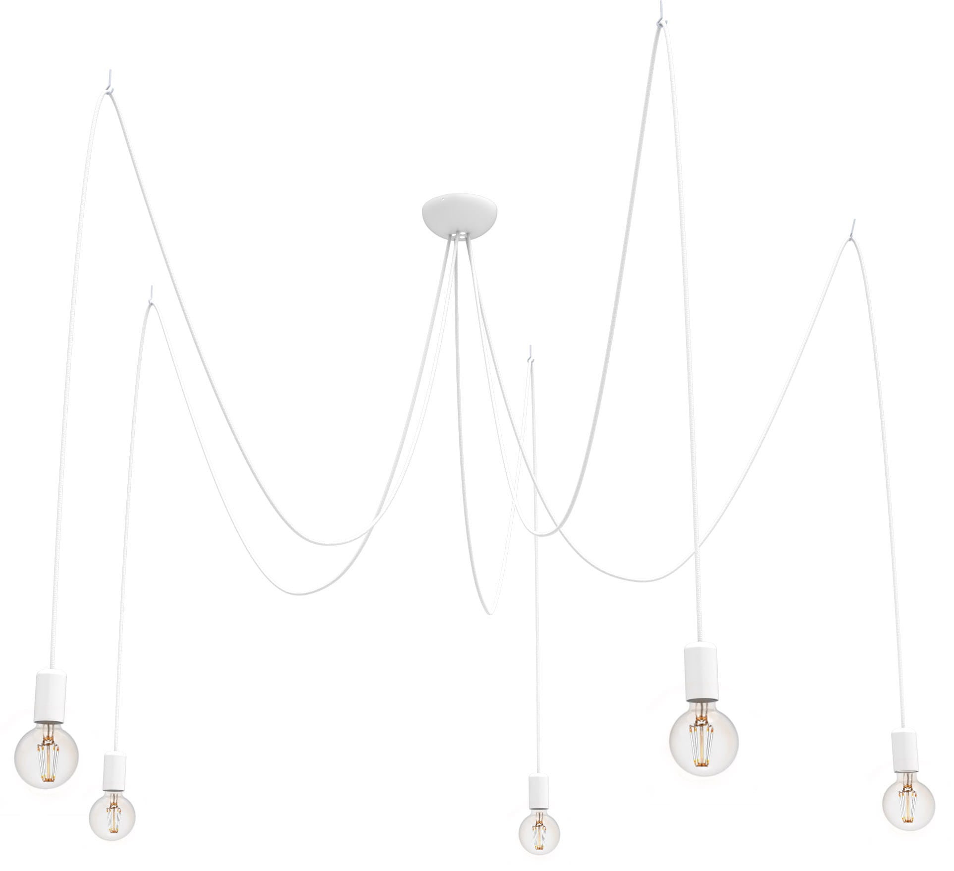 Lampa wisząca żyrandol Nowodvorski SPIDER biała, metal 9744