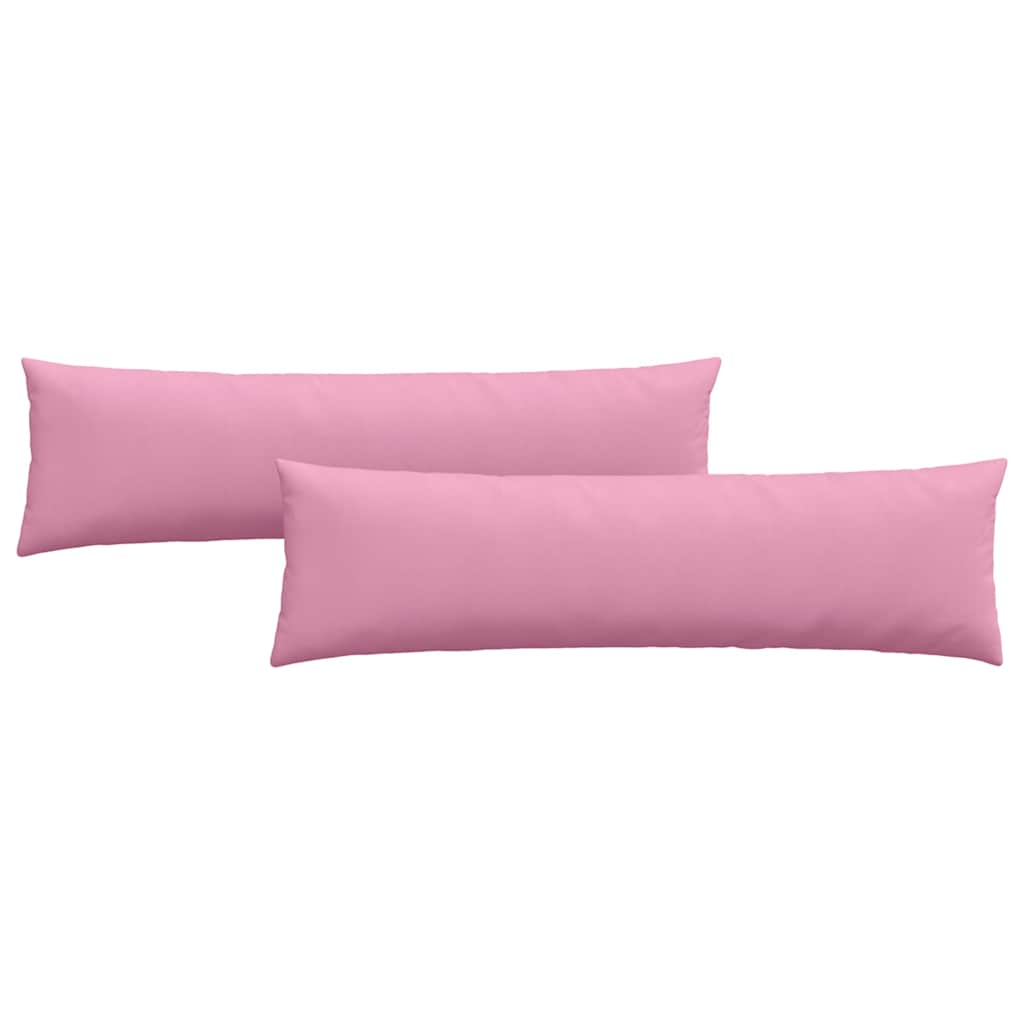 2x Poduszka Dekoracyjna 40x145 cm z Wypełnieniem Różowa do Salonu na Sofę