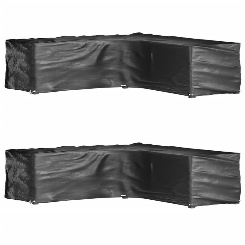 Pokrowce L na meble ogrodowe, 2 szt., 16 oczek, 250x250x70 cm vidaXL