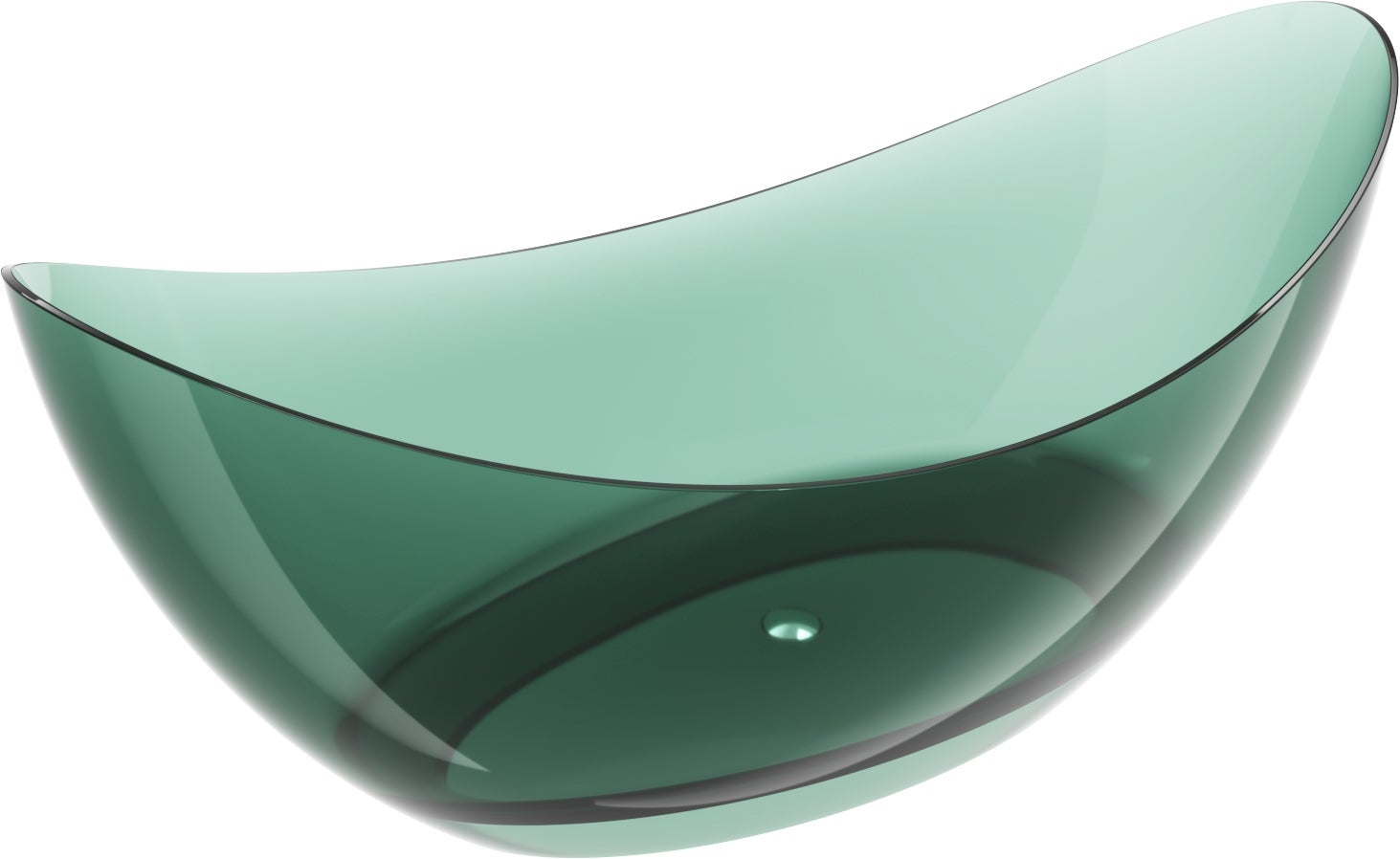 Mexen Vea teal wanna wolnostojąca transparentna 180 x 80 cm, korek chrom - 58091808011