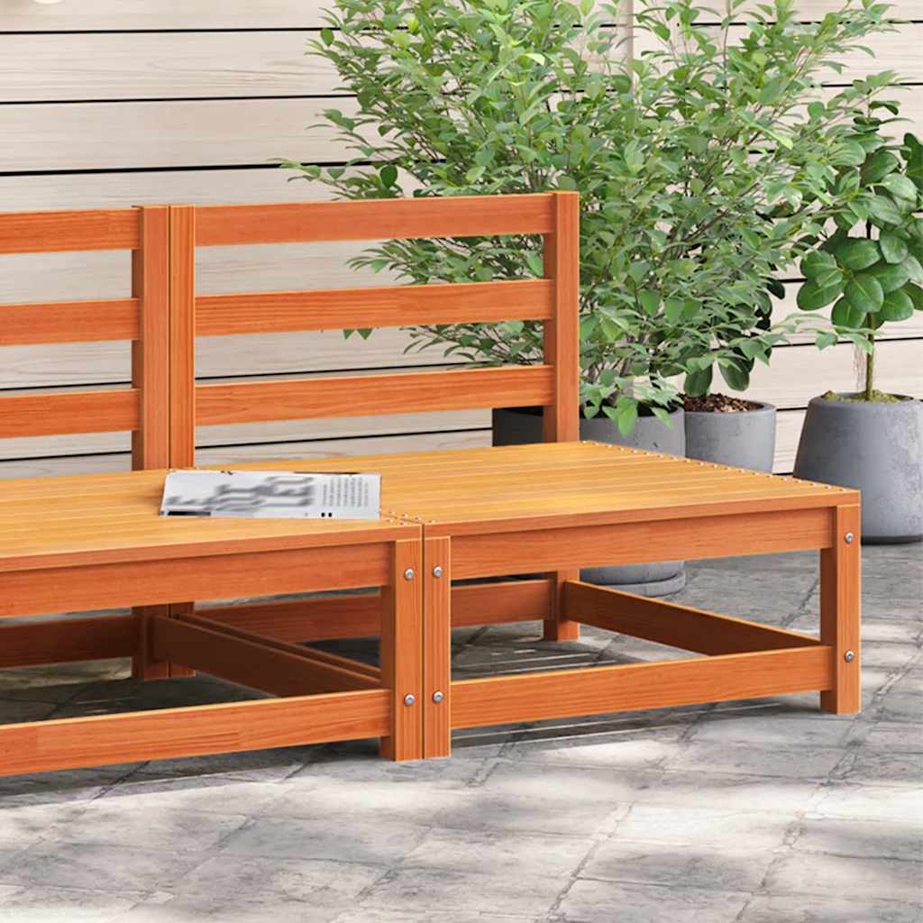vidaXL Sofa ogrodowa bez podłokietników, woskowy brąz, 70x70x67 cm