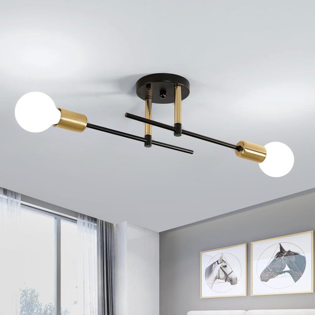 Nowoczesny żyrandol, żarówki E27, lampa sufitowa w stylu vintage industrial, kształt DIY, lampa sufitowa w stylu vintage