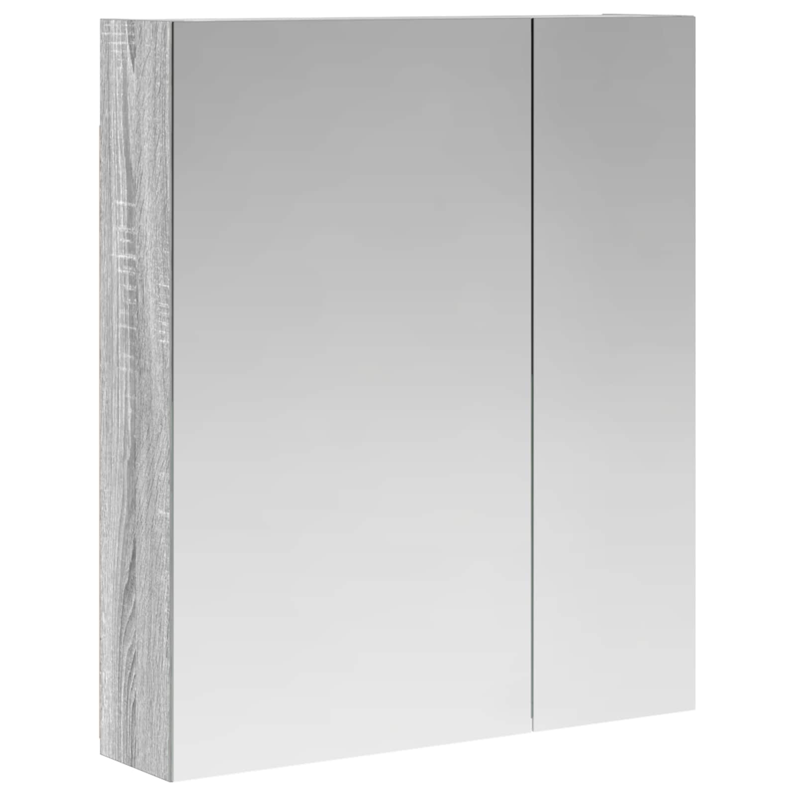 Szafka z lustrem do łazienki Szary Sonoma 60 x 14,5 x 70 cm
