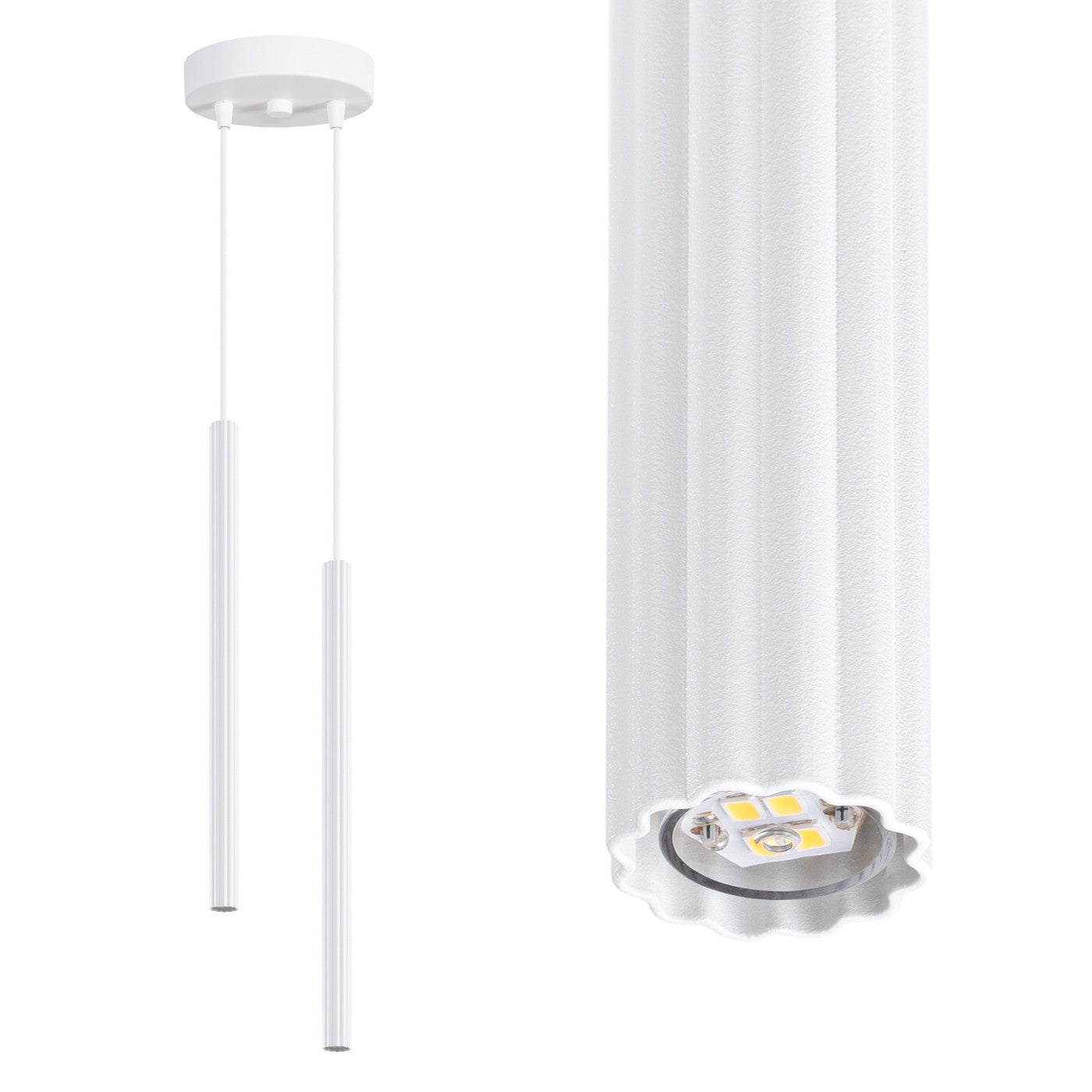 Sollux Arche Lampa sufitowa wisząca Cluster, biała, 2x G9