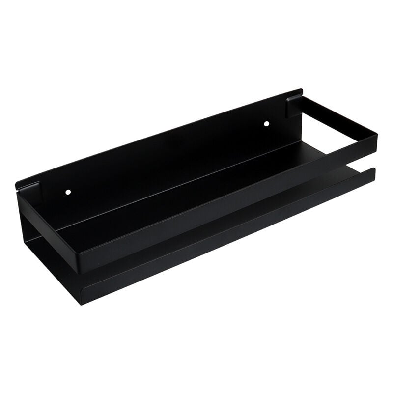 Półka, półka prysznicowa, półka ścienna do łazienki, czarny wspornik 20 cm, regał ze stali nierdzewnej