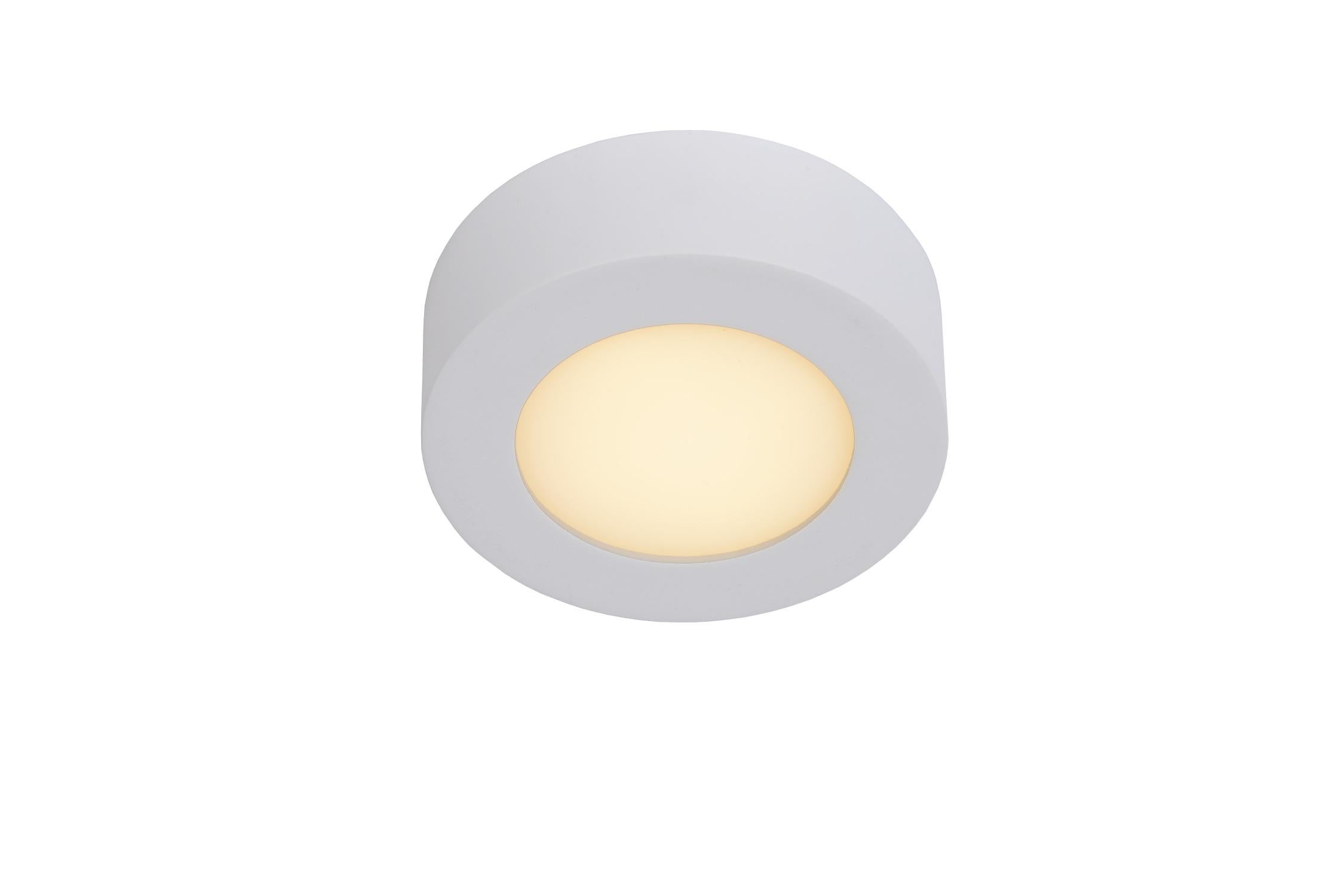 Plafon okrągły BRICE LED 8W Ciepła biel 537lm biały wym:3,9x11,7x11,7cm IP44 Lucide